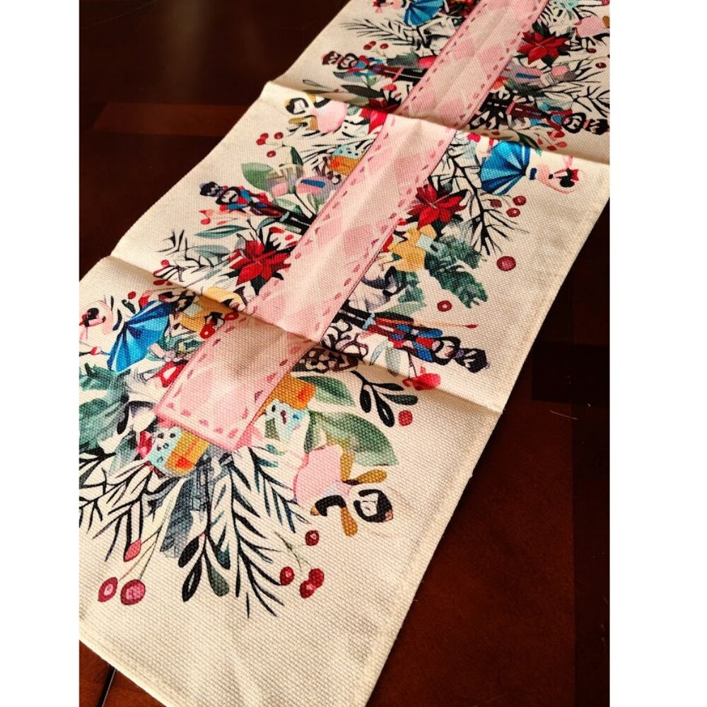 Nutcracker Table Runner Halloween Decor Decorative Cloth Holiday Decoration 72"